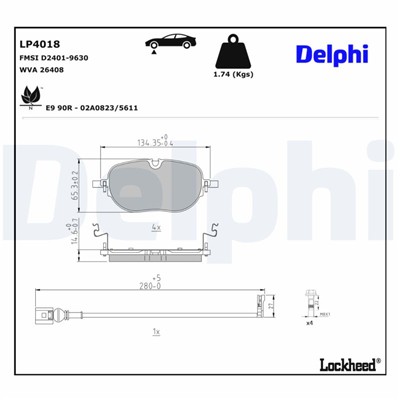 DELPHI LP4018 EAN: 5012759646328.