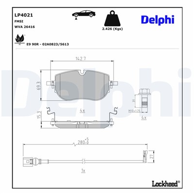 DELPHI LP4021 EAN: 5012759646717.