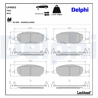 DELPHI LP4052 EAN: 5012759646656.