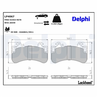 DELPHI LP4067 EAN: 5012759646243.