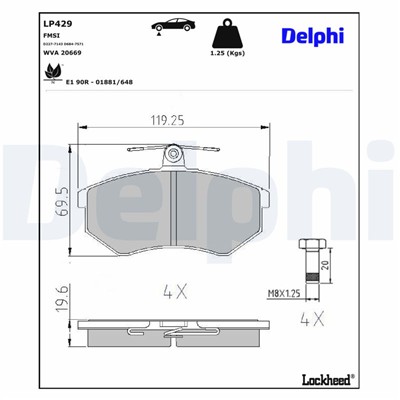 DELPHI LP429 EAN: 5012759301845.