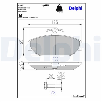 DELPHI LP437 EAN: 5012759301876.