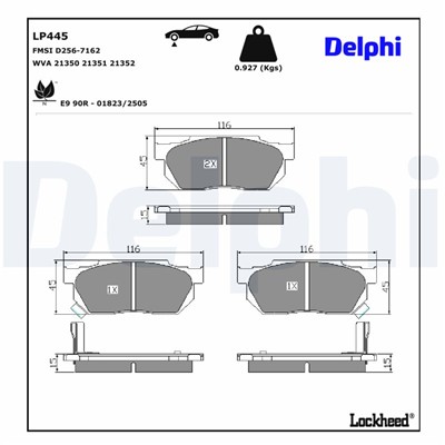 DELPHI LP445 EAN: 5012759301951.