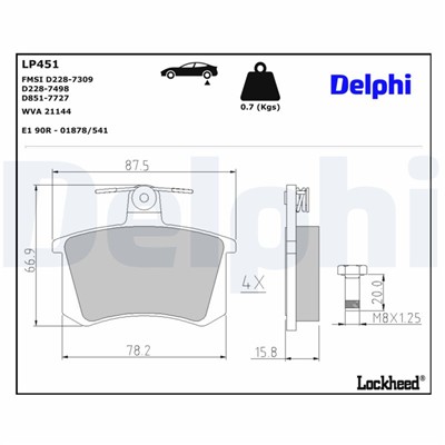 DELPHI LP451 EAN: 5012759302019.