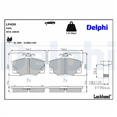 DELPHI LP459 EAN: 5012759302095.
