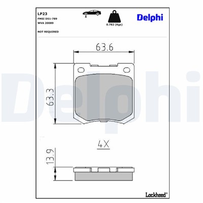 DELPHI LP45 EAN: 5012759300244.