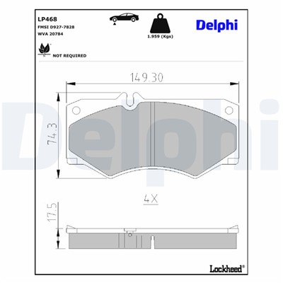 DELPHI LP468 EAN: 5012759302187.