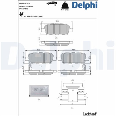 DELPHI LP5000EV EAN: 5012759555040.
