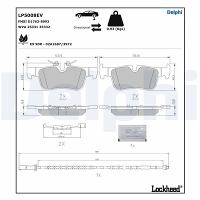 DELPHI LP5008EV EAN: 5012759554845.