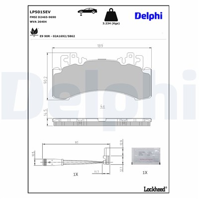 DELPHI LP5015EV EAN: 5012759554913.