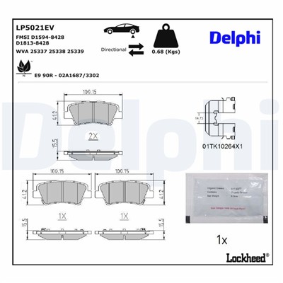 DELPHI LP5021EV EAN: 5012759554975.