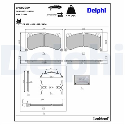 DELPHI LP5029EV EAN: 5012759555057.