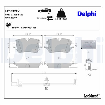 DELPHI LP5032EV EAN: 5012759555088.