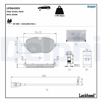 DELPHI LP5043EV EAN: 5012759819777.