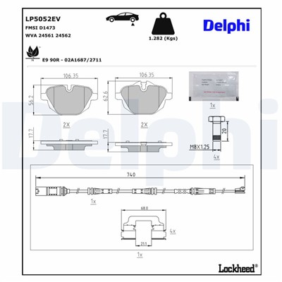 DELPHI LP5052EV EAN: 5012759578322.