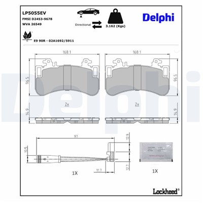 DELPHI LP5055EV EAN: 5012759655047.