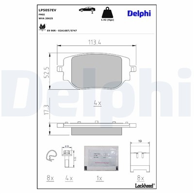 DELPHI LP5057EV EAN: 5012759595572.