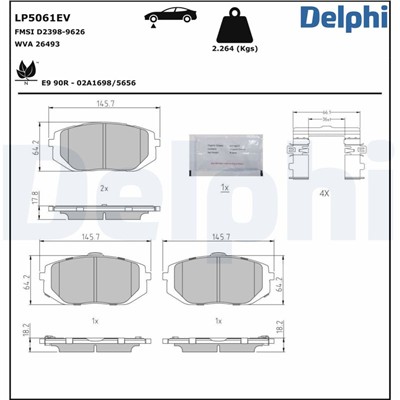 DELPHI LP5061EV EAN: 5012759657416.