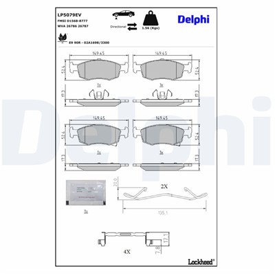 DELPHI LP5079EV EAN: 5012759602317.