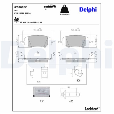 DELPHI LP5080EV EAN: 5012759602324.