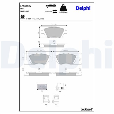 DELPHI LP5083EV EAN: 5012759602355.