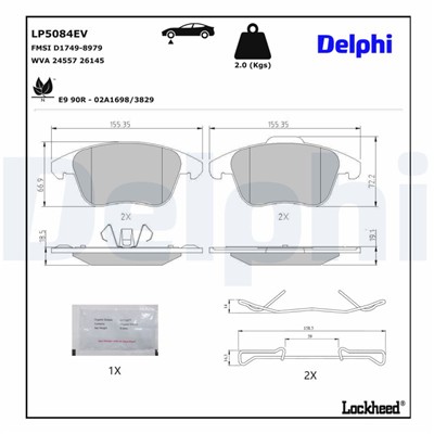DELPHI LP5084EV EAN: 5012759602362.