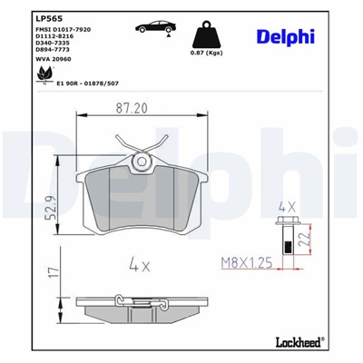 DELPHI LP565 EAN: 5012759303801.