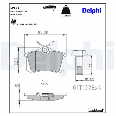 DELPHI LP571 EAN: 5012759303863.