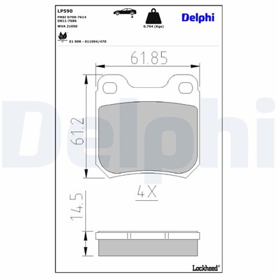 DELPHI LP590 EAN: 5012759304051.