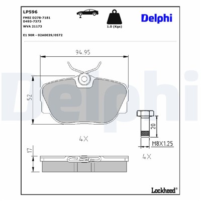 DELPHI LP596 EAN: 5012759304204.