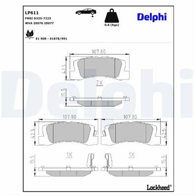DELPHI LP611 EAN: 5012759304341.
