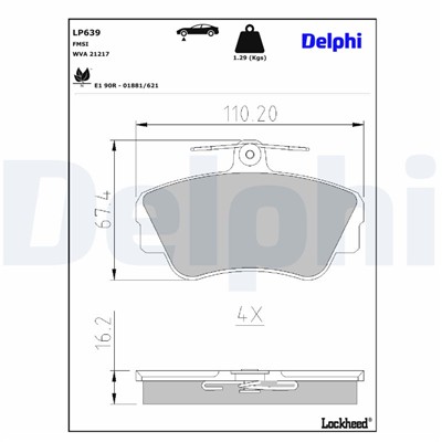 DELPHI LP639 EAN: 5012759304686.