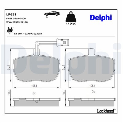 DELPHI LP651 EAN: 5012759304723.