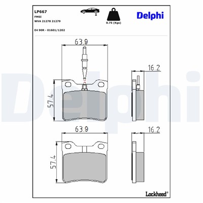 DELPHI LP667 EAN: 5012759304839.
