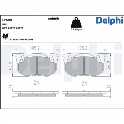DELPHI LP699 EAN: 5012759305157.