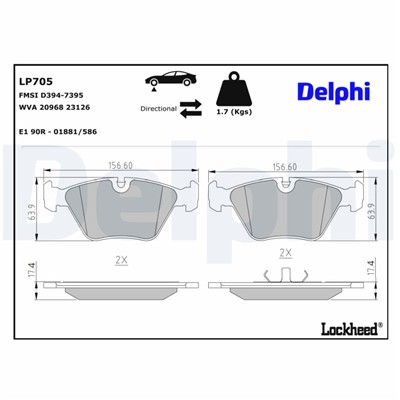 DELPHI LP705 EAN: 5012759305218.