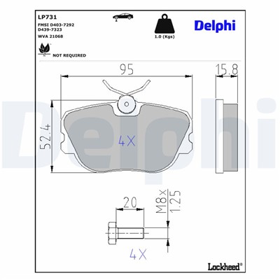 DELPHI LP731 EAN: 5012759305478.