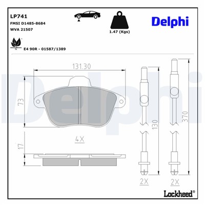 DELPHI LP741 EAN: 5012759305577.