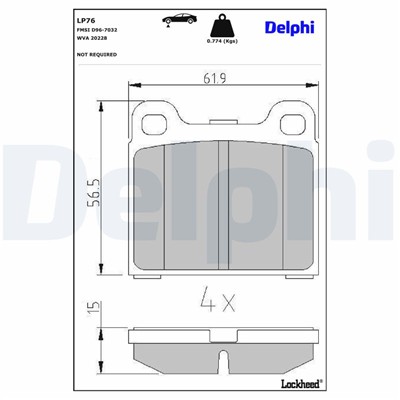 DELPHI LP76 EAN: 5012759300435.