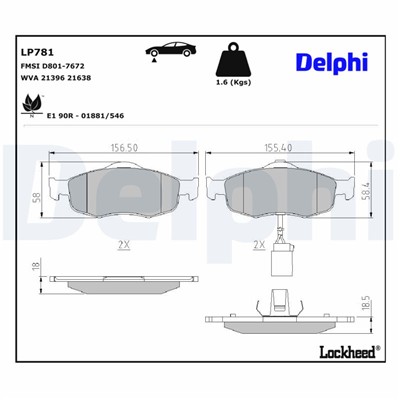 DELPHI LP781 EAN: 5012759305966.
