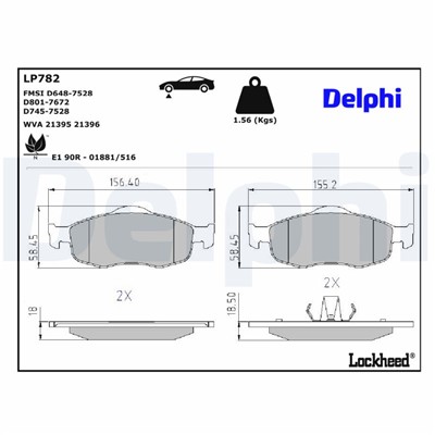 DELPHI LP782 EAN: 5012759305973.