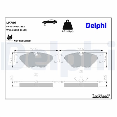 DELPHI LP786 EAN: 5012759817827.