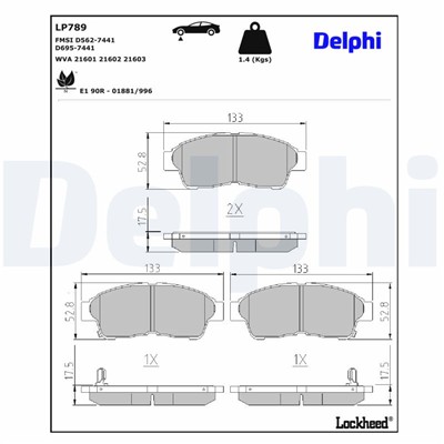 DELPHI LP789 EAN: 5012759307182.