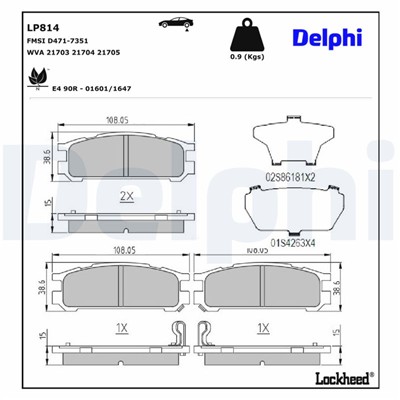 DELPHI LP814 EAN: 5012759307298.