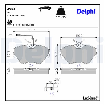 DELPHI LP862 EAN: 5012759306567.
