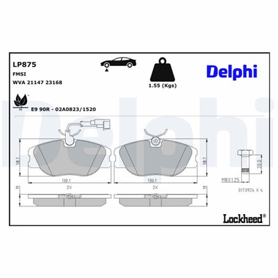 DELPHI LP875 EAN: 5012759909898.