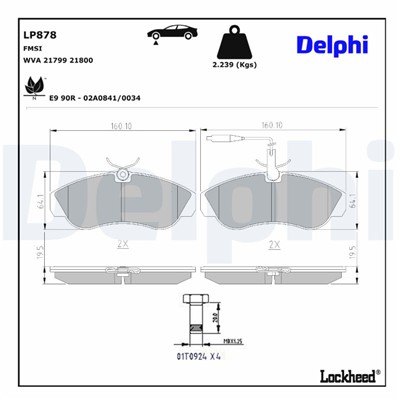 DELPHI LP878 EAN: 5012759907856.