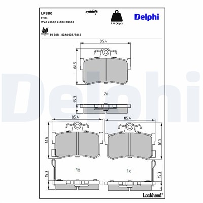 DELPHI LP880 EAN: 5012759913345.