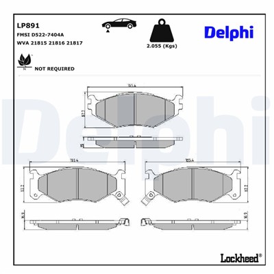 DELPHI LP891 EAN: 5012759062500.