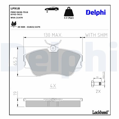 DELPHI LP918 EAN: 5012759922484.